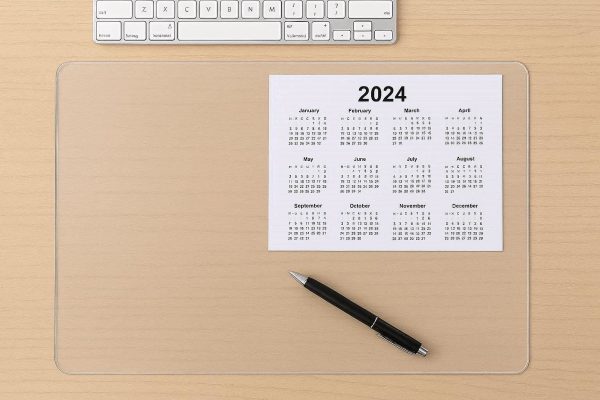 27 Non Slip Transparent Desk Pad With Pocket For Photos And Calendars For Personalized Office Decor