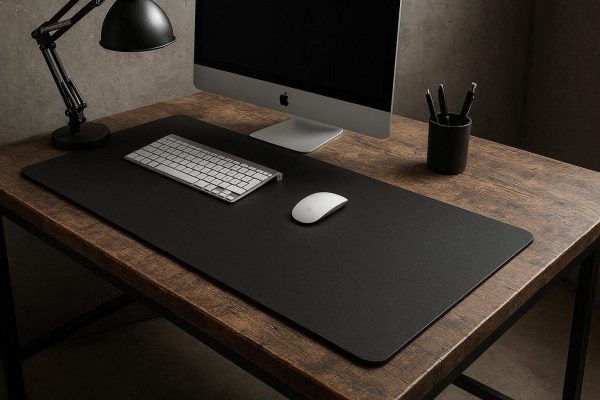 28 High Density Rubber Desk Pad For Industrial Style Workspace And Heavy Duty Surface Protection Mat
