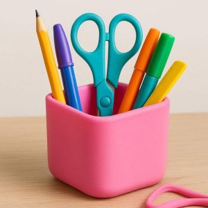 Silicone Desktop Pen Holder For Kids School Stationery And Durable Unbreakable Flexible Office Cup